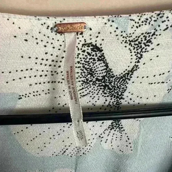 Free People Sz XS Blue Ruffled Maxi Dress - Picture 4 of 5